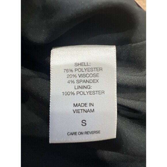 Gabrielle Union NY&Co Womens Black Sheath Dress Flutter Sleeve V Neck Sz S Small - Picture 9 of 12